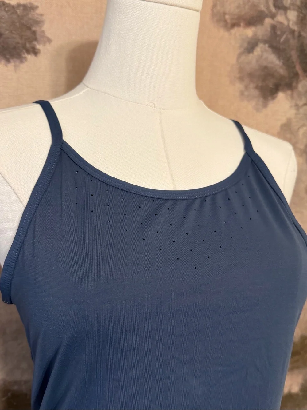 Nike Dark Blue Slim Performance Tank with Open Back